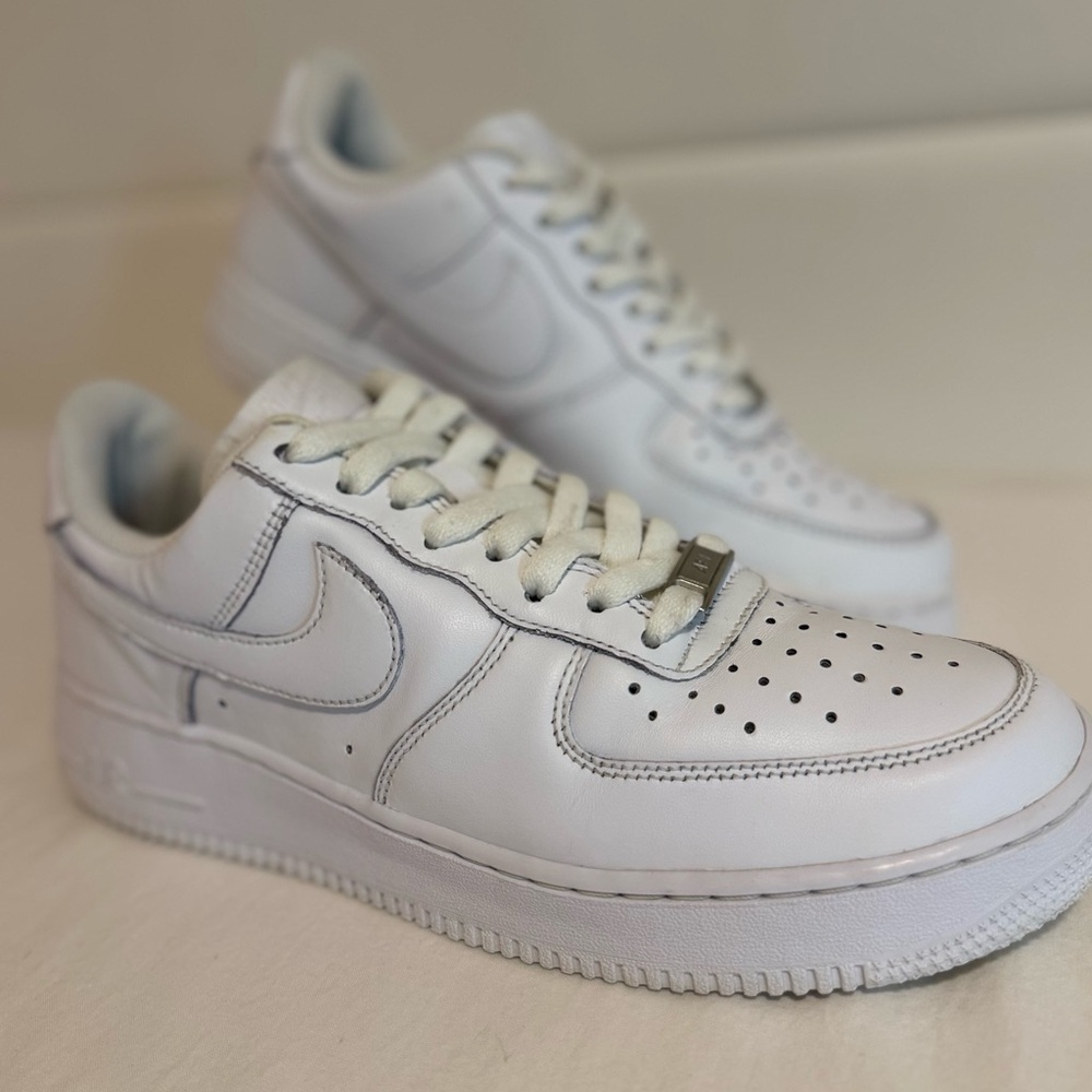 Nike Air Force 1 '07 Low White Sneakers - Men’s Size 9
